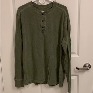 J. Crew Men’s Large Green Long-Sleeve Henley